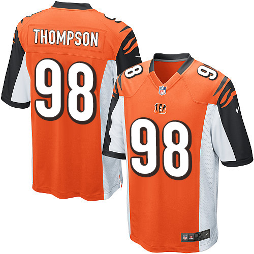 Men's Game Brandon Thompson Nike Jersey Orange Alternate - #98 NFL Cincinnati Bengals